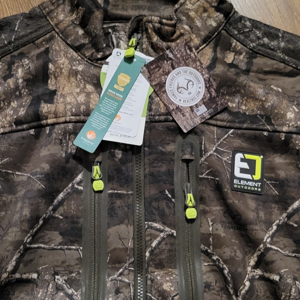 Element Outdoors Prime Series Mid Season jacket Realtree Timber Sz Lg Hunting - Picture 4 of 12